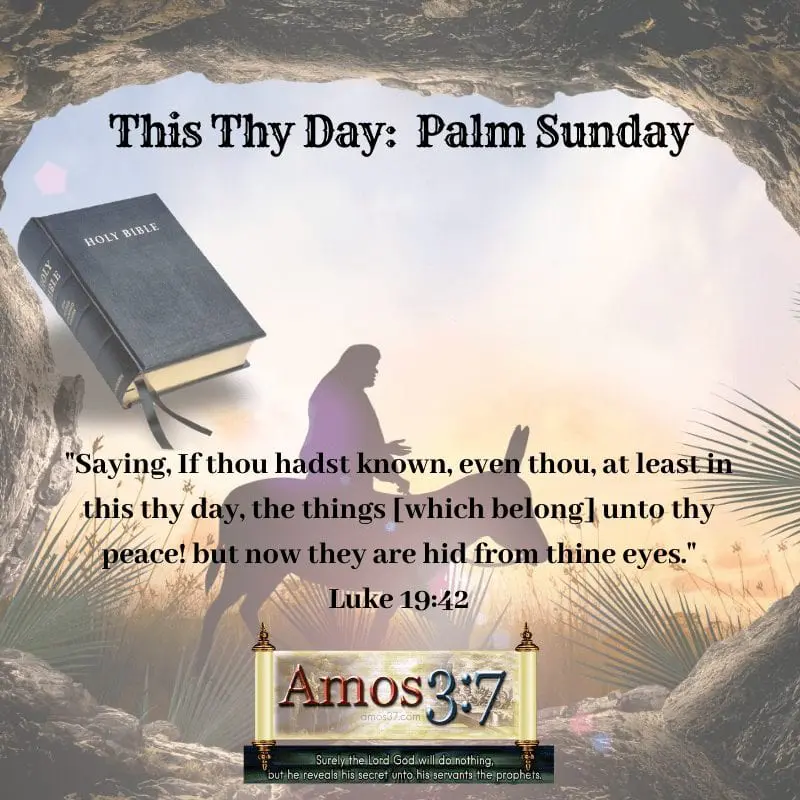 Palm Sunday Prohpecy Luke 19-42 palm sunday, prophecy, daniel 9, luke 19, fulfilled,