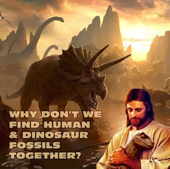 Dinosaurs & Man Together