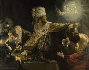 Fall of Babylon, Handwriting on the wall, MENE, MENE, TEKEL, UPHARSIN,
