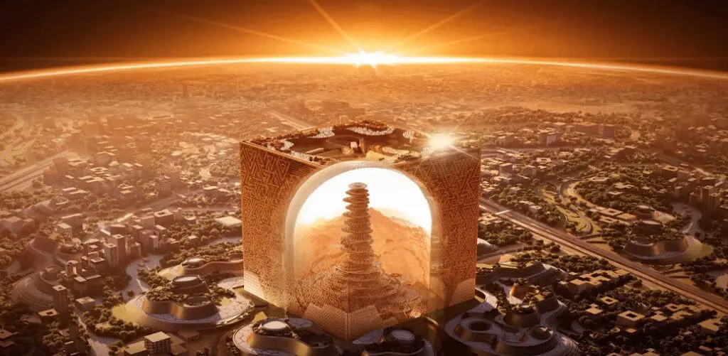 The Mukaab, flower of life, 666,
