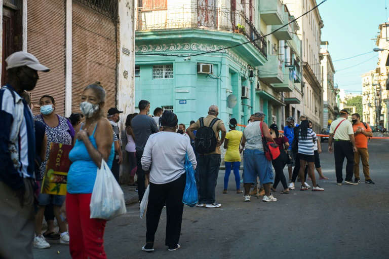 Food queues are a daily ordeal Cubans have endured for about 60 years of communist rule, but now worsened by the coronavirus pandemic, a steep economic downturn and tightened US sanctions